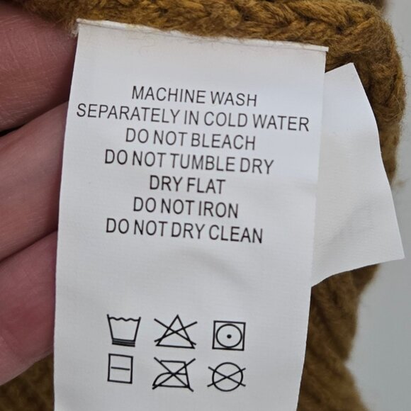 Carbon2Cobalt Women's Size XS Spiced Cable Knit Henley Sweater Dijon Brown - Picture 3 of 10